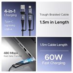 FlexiCharge Braided USB-C Cable (1m) - Image 2