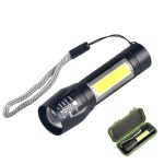 2 in 1 LED Flashlight Zoom Light Torch