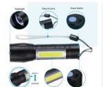 2 in 1 LED Flashlight Zoom Light Torch - Image 2